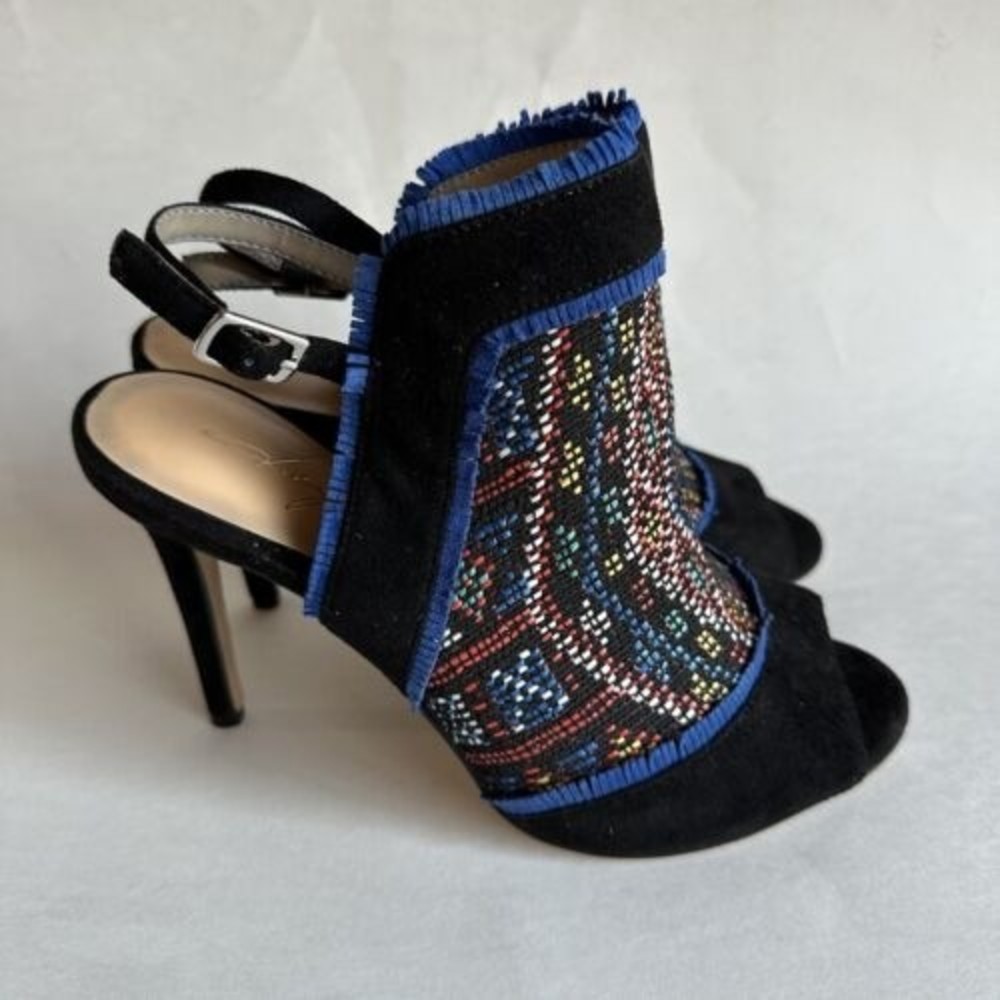 Daya By Zendaya Multicolored Women Peep Toe Heel Sandals Size 9